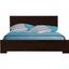 Elegant Espresso Queen Platform Bed with Wood Frame and Headboard