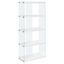 Elegant White 4-Tier Particleboard Etagere Bookcase