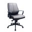 Black Faux Leather Swivel Task Chair with Fixed Arms