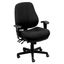 Charcoal Fabric and Black Plastic 45" High Task Office Chair