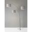 Adjustable Multi-Head White Metal Arc Floor Lamp