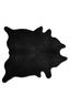 6' x 7' Black Handmade Cowhide Area Rug