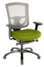 Adjustable Green Mesh & Fabric Office Chair with Padded Arms