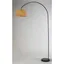 Sweeping Curve Adjustable Arc Floor Lamp with Burlap Shade