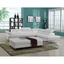 Elegant 124'' x 94'' White Faux Leather Tufted Sectional Sofa