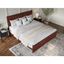 Canyon Walnut King Wood Frame Bed with Chevron Headboard