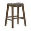 Contemporary Gray Wood Saddle Style Pub Stool, 31" Height