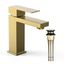 Brushed Gold Stainless Steel Single Handle Bathroom Faucet