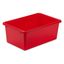 Small Red Stackable Plastic Storage Bin