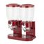 Red and Clear Double Dry Food Dispenser with Portion Control