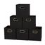 Black Collapsible Fabric Cube Storage Bins, 11" Set of 6