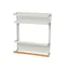 White Metal Magnetic Wall Mounted Organizer with Towel Rack