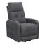 Charcoal Gray Power Lift Recliner with Massage and Wood Frame