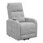 Transitional Gray Power Lift Massage Recliner with USB Ports