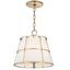 Savona Aged Brass 2-Light Pendant with Linen Shade