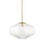 Elegant Aged Brass Globe Pendant with Clear Glass Shade