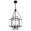 Indria Rustic Iron Faceted Geometric 3-Light Pendant