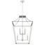 Laurel Ridge 23" Brushed Nickel Glass Lantern Pendant Light