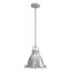 Bridgemoor Brushed Nickel LED Bowl Pendant with Holophane Glass, 12"