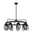 Starklake 34.5" Black Metal Industrial 9-Light Chandelier