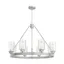 Hartland 32" Brushed Nickel Round Chandelier with Seeded Glass Shades