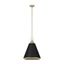 Alturas Gold and Matte Black 16" Modern Metal Pendant Light