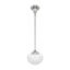 Brushed Nickel 7.5" Mini Pendant with White Glass Shade