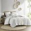 Ivory King Cotton Reversible Comforter Set with Chenille