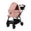 Cleo Pink Denim 3-in-1 Pet Stroller with Detachable Carrier