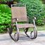 Espresso Ibiza Resin Wicker and Aluminum Porch Rocker Chair