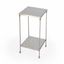 Imogen Sleek White Marble and Silver Metal Side Table