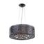 Inca Bronze Drum LED Pendant with Cognac Crystal Accents