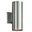 Brushed Aluminum 12" Modern Cylinder Wall Sconce