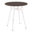 Clara Round Industrial White and Brown Reclaimed Wood Dining Table