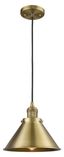 Satin Nickel Mini Pendant with Solid Brass Swivel, 8"x10"