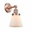 Antique Copper Adjustable Vanity Wall Sconce with Brass Swivel