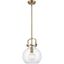 Newton 10" Brushed Brass and Glass Mini Pendant Light