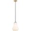 Fairfield 10.5" Mini Pendant in Polished Brass and Glass