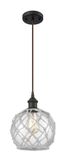 Ballston Mini Globe Pendant in Oil Rubbed Bronze with Glass Shade