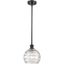 Matte Black Mini Globe Pendant Light with Chrome Swivel