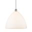 Ballston 16" White and Polished Chrome Glass Indoor Pendant