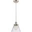 Brushed Satin Nickel Glass Mini Pendant Light