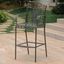 Mandalay Elegance Wrought Iron Bar Height Chairs in Matte Brown, Set of 2