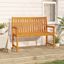 Classic 43.3" Acacia Wood Weather-Resistant Patio Bench - Brown