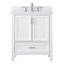 Isla 30" White Single Bathroom Vanity with Marble Countertop