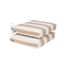 Champagne and White Striped All-Weather Outdoor Chair Cushion Set