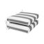 Slate Grey and White Stripe Adirondack Chair Cushion Set