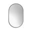 Ispra 36" Oval Matt Black Aluminum Bathroom Mirror