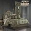 Santino King Jade and Silver Sage Damask Comforter Set