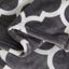 Gray Clover Reversible Fleece Throw Blanket